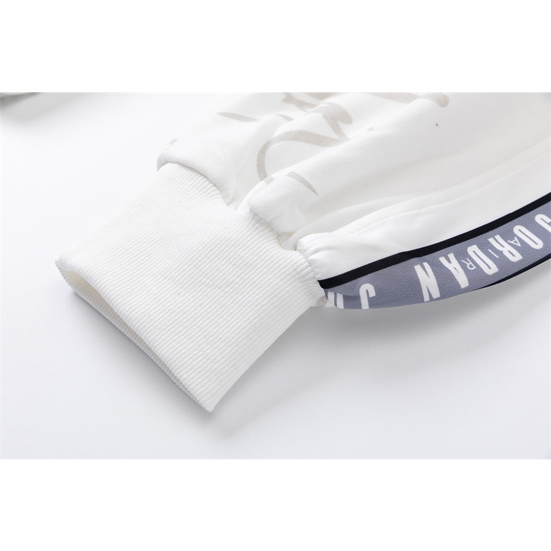 A &amp; J High Quần Terry Phối Ruy Băng In Logo Allover Thời Trang Đường Phố