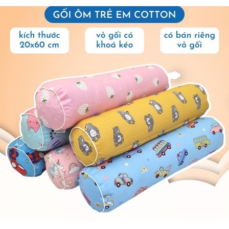 Gối ôm cho bé kích thước 20x60cm chất liệu 100% cotton mẫu người nhện-sanxuatchangagoi
