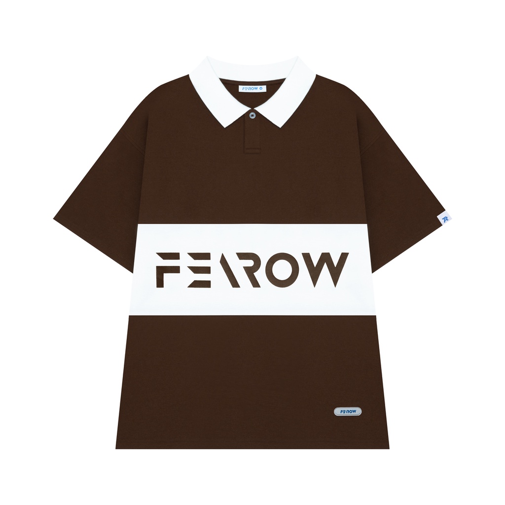 Áo polo nam nữ local brand unisex Fearow Cross / Nâu Trắng - FW709