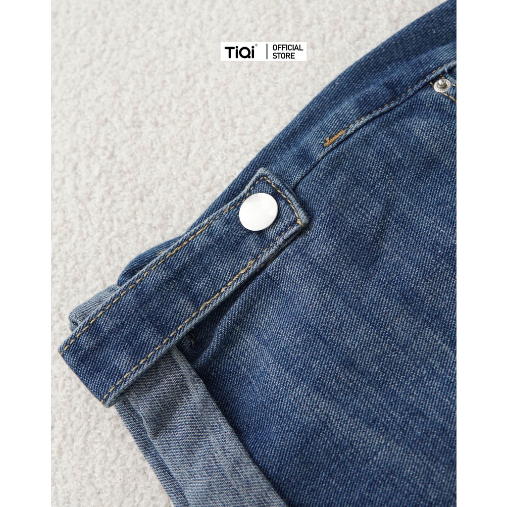 Quần short jean đùi nữ gấp lai cạp cao TiQi Jeans S1-297