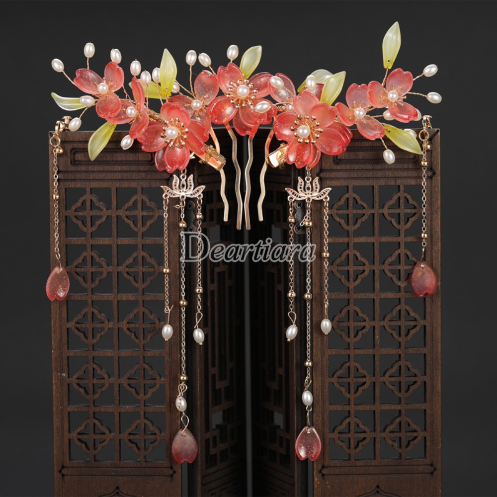 Set Kẹp Tóc Tua Rua Phong Cách Cổ Điển Thời Trang