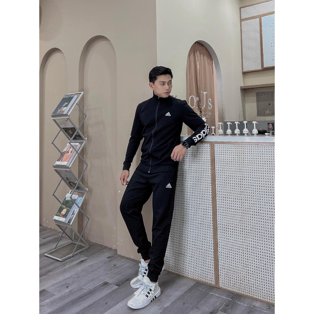 Bộ thu đông nam DECAL dài tay,Bộ nỉ nam thu đông dày dặn, chuẩn form,khóa kéo cao cấp Hàng loại 1,Logo thêu 100% sắc nét