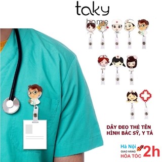 Dây Gài Đeo Thẻ Đáng Yêu Hình Bác Sĩ, Điều Dưỡng, Y tá, Gắn Túi Áo Có Dây Kéo Dài, Nhỏ Gọn, Tiện Dụng, TakyHome 5950