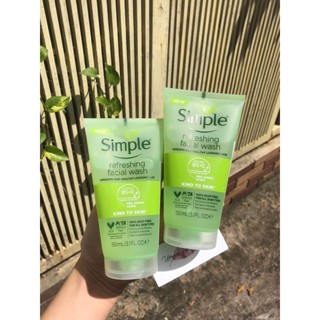 Sữa rửa mặt simple mẫu mới