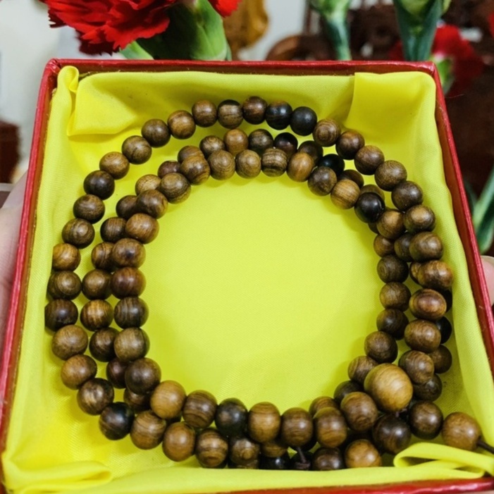 Vòng Phong Thuỷ 108 hạt gỗ Bách Xanh thơm ngát