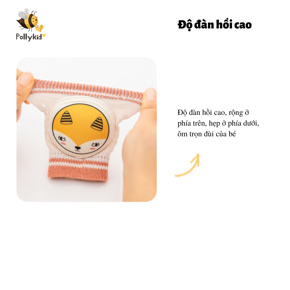 Bọc bảo vệ đầu gối mùa hè cao cấp cho bé tập bò Pollykid - SP239
