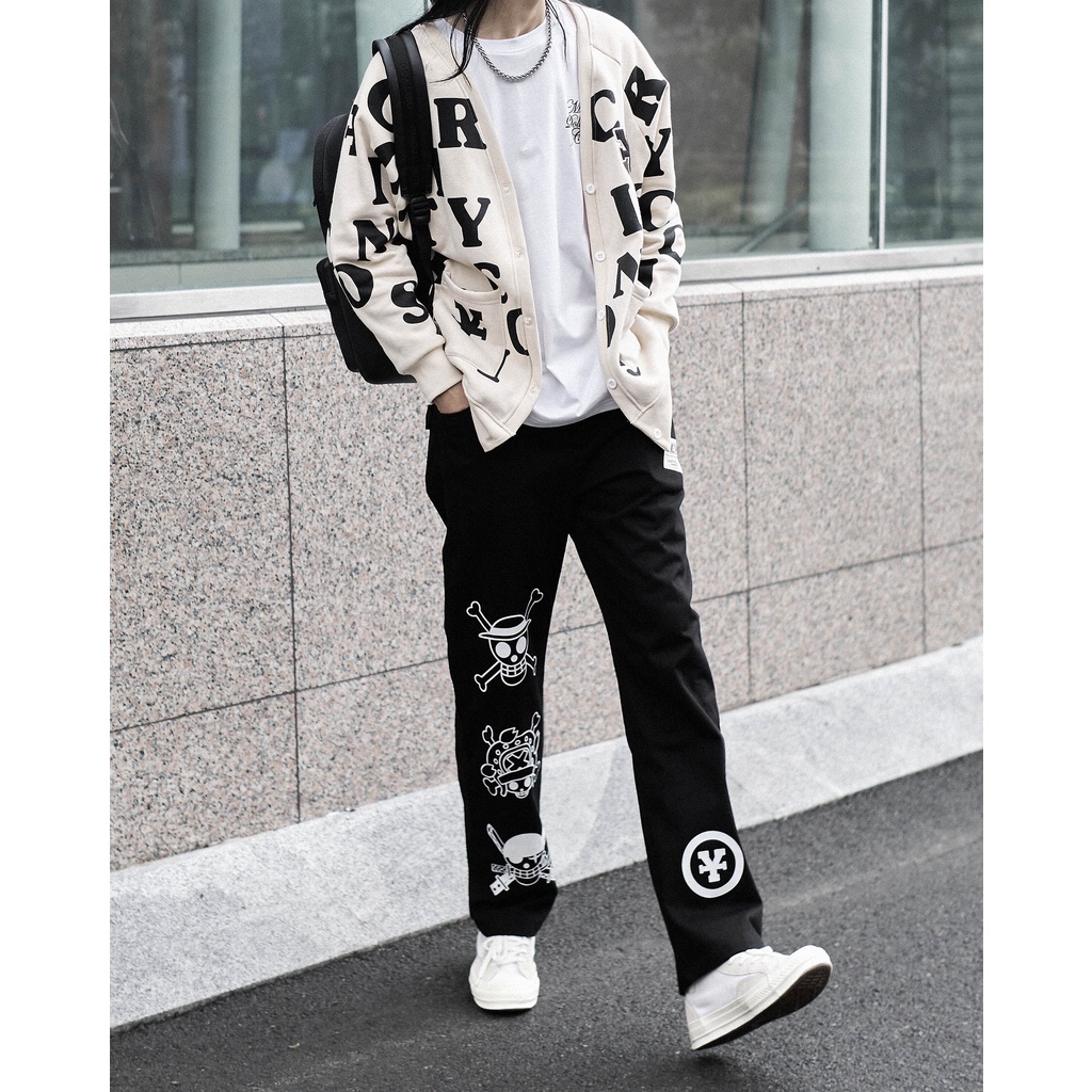 DirtyCoins Áo Khoác Print Cardigan - Ivory/Black