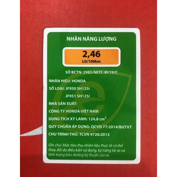 Tem năng lượng đời mới các dòng xe. Hàng zin chuẩn hãng