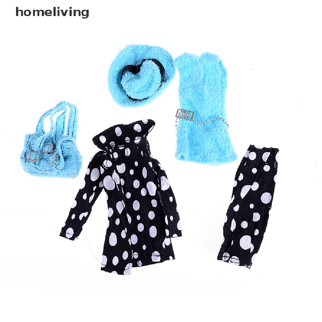 Bộ 5 Món Áo Khoác + Túi + Nón Cho Búp Bê Tỉ Lệ 1 / 6 11 '' 30cm