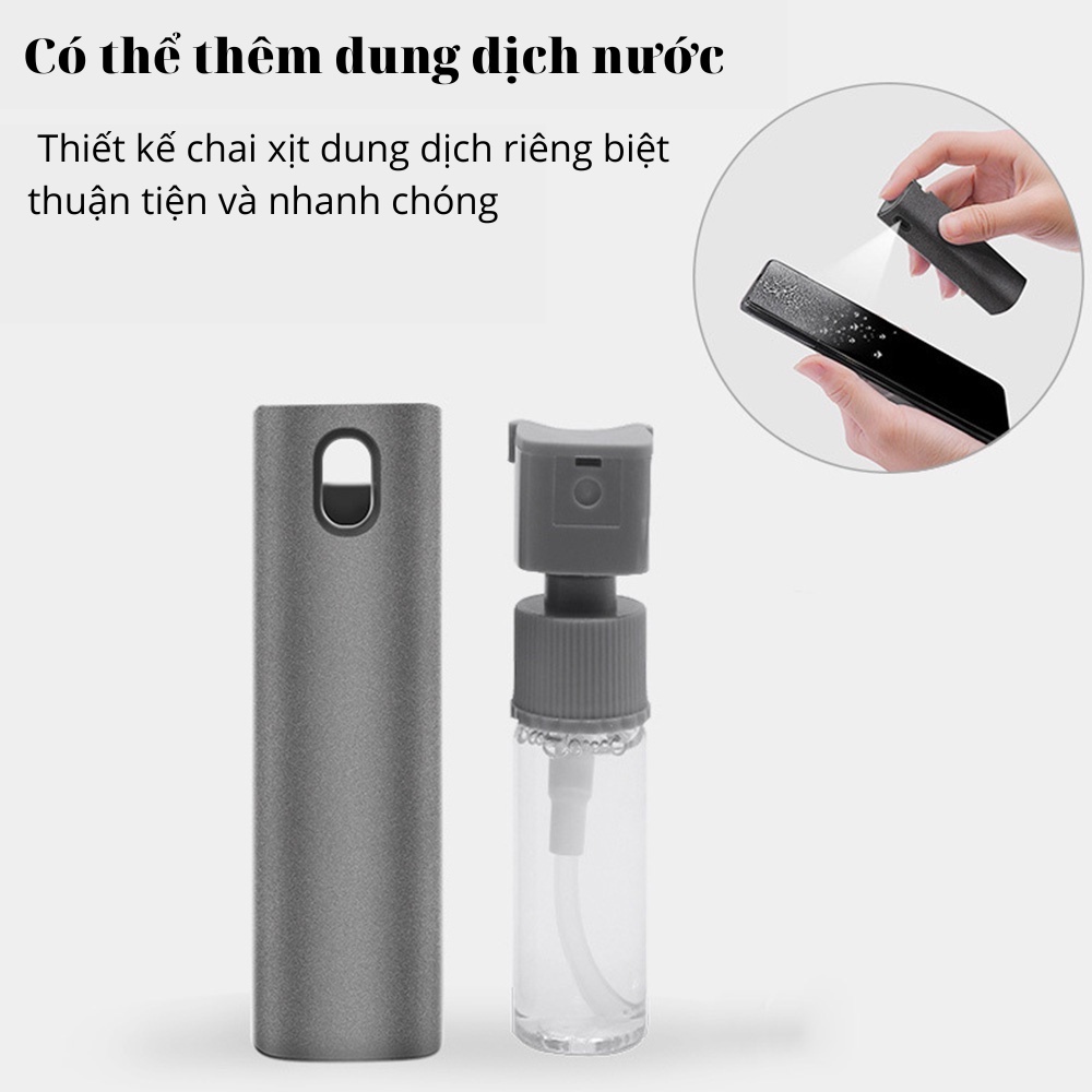 Bộ Vệ Sinh Màn Hình IPhone, IPad, Macbook Lucas All In One Portable Cleaner Có Dung Dịch Diệt Khuẩn Và Cán Lau Siêu Sạch