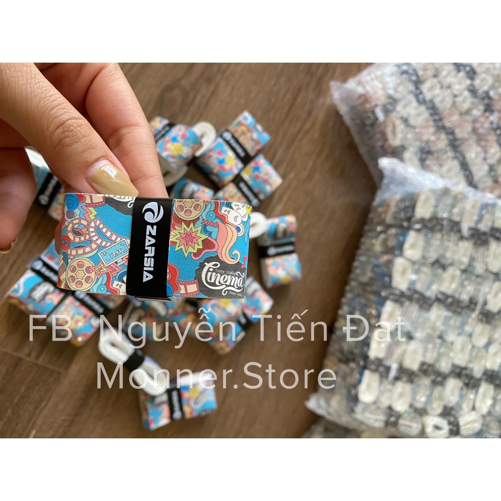 Quấn Cán Vợt Cầu Lông Tennis Zarsia Chính Hãng Số 1 Nội Địa Trung Chống Trơn Mồ Hôi Tay