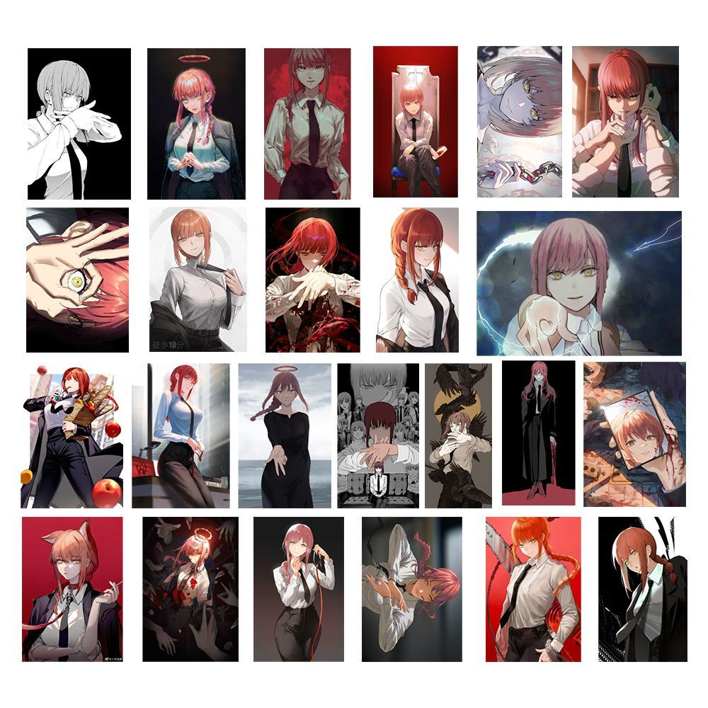 63 Cái Chainsaw Man MAKIMA| Anime Sticker laptop trang trí trên tường