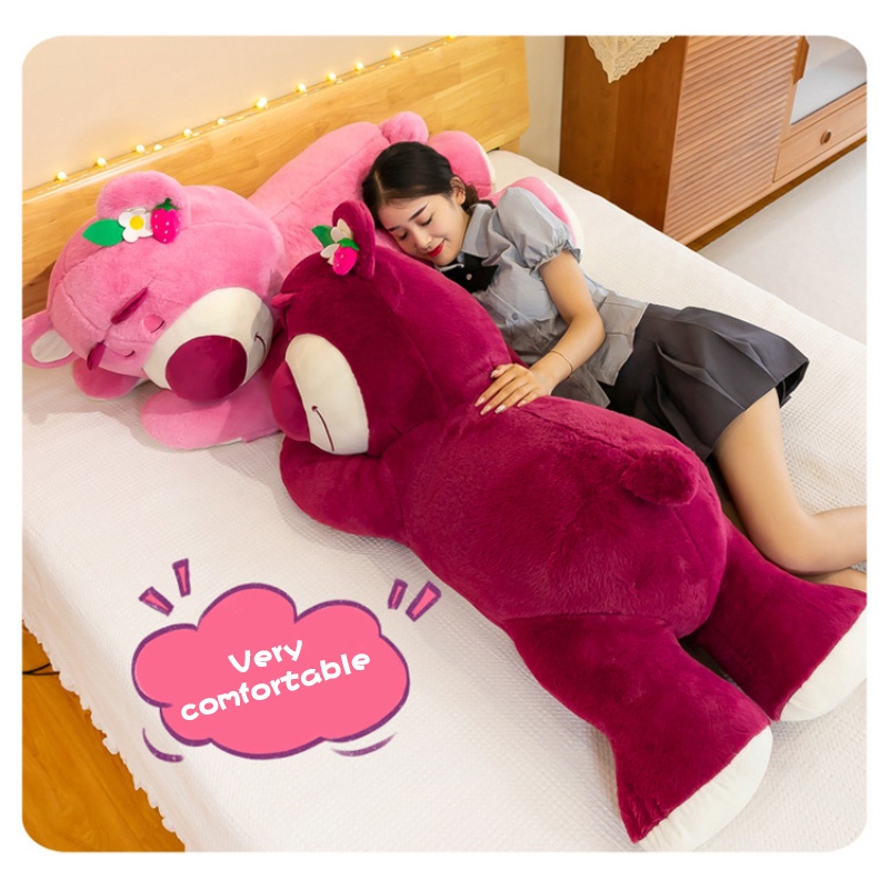 Thú Nhồi Bông Hình Gấu Dâu Tây Đáng Yêu Trang Trí Nhà Cửa