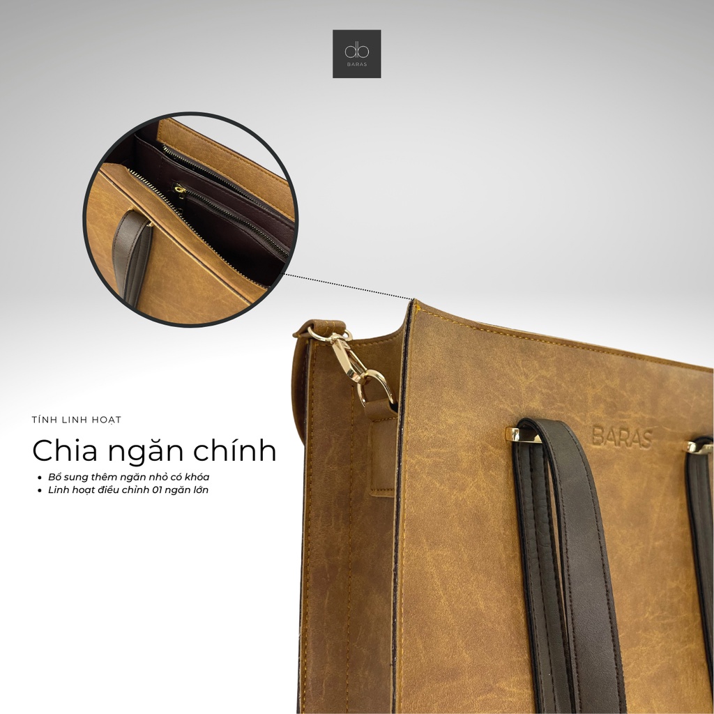 Túi xách da nữ thời trang màu Bò tươi - Lexamadi Handbag - Túi xách đeo vai