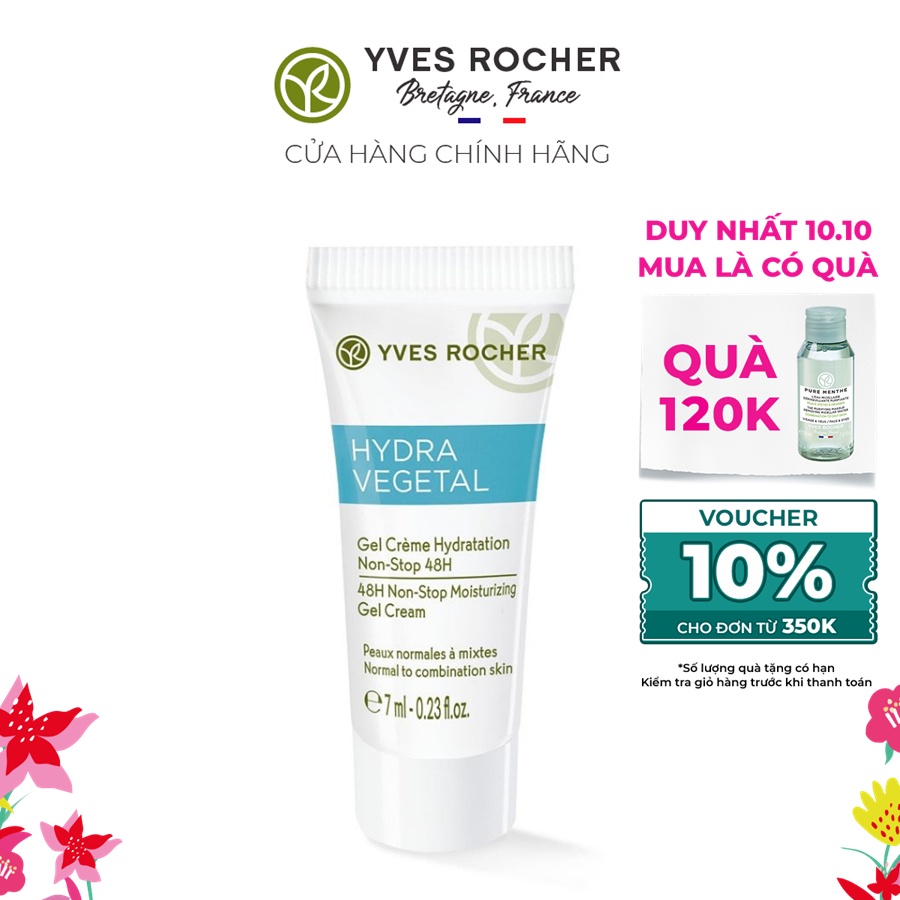 Kem Dưỡng Ẩm Yves Rocher Mini 48h Non-Stop Moisturizing Gel Cream 7ml