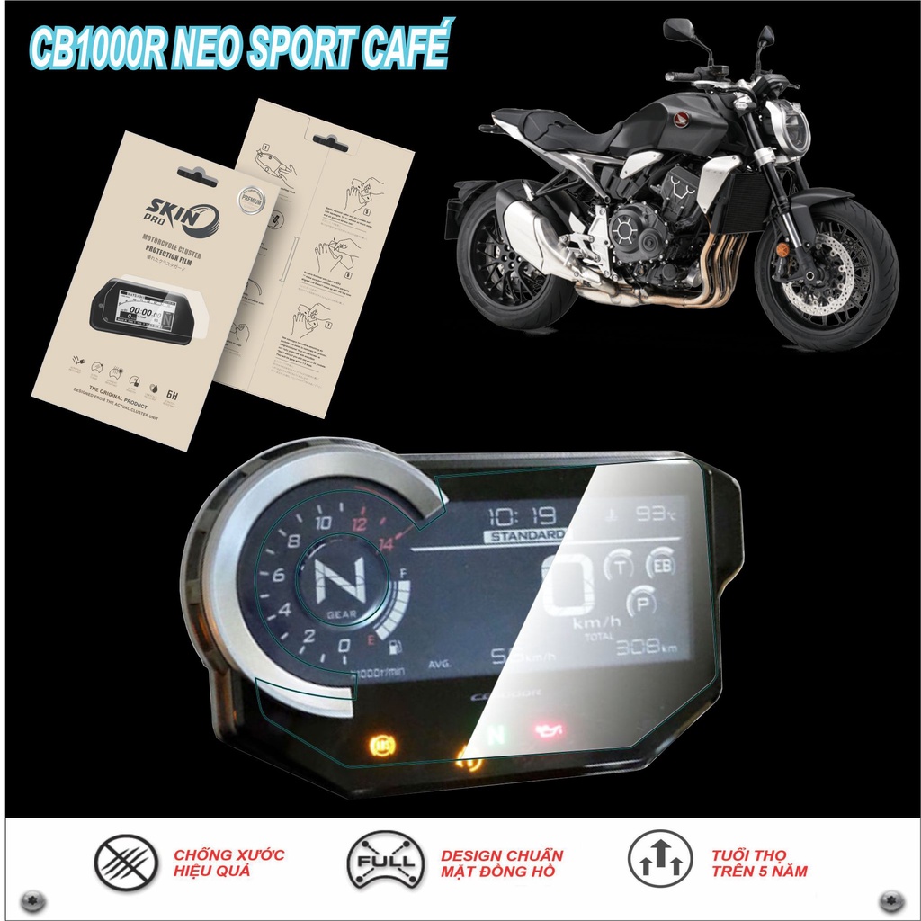 Miếng dán PPF bảo vệ mặt đồng hồ xe HONDA CB1000R NEO SPORT CAFE 2018 đến 2020