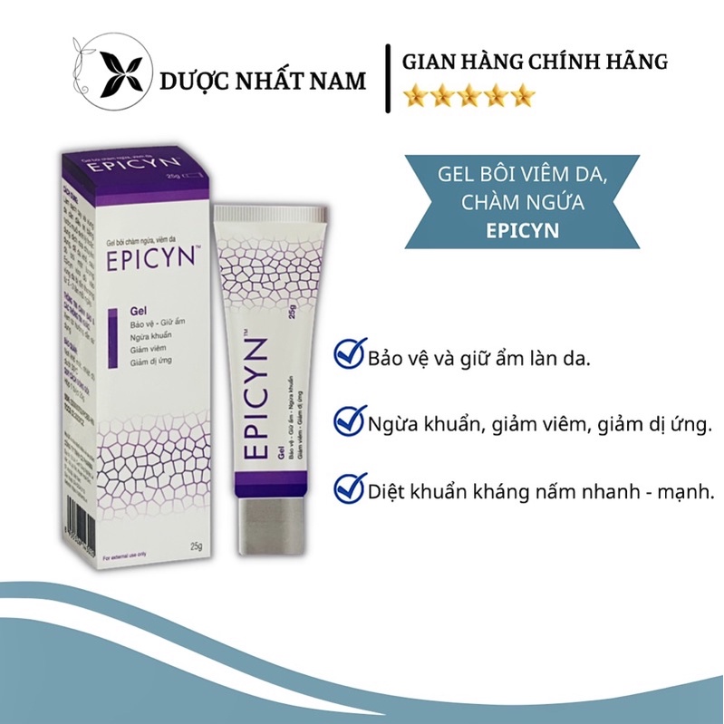 EPICYN - Gel bôi viêm da cơ địa, chàm ngứa, giảm kích ứng, dị ứng, viêm da tiết bã