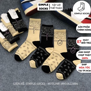 Tất Cổ Cao Travis Scott ️🏀FREE SHIP️🏀Vớ Nam Nữ Unisex Họa Tiết Bandana Bốn Màu - Nike Sb Dunk Jordan