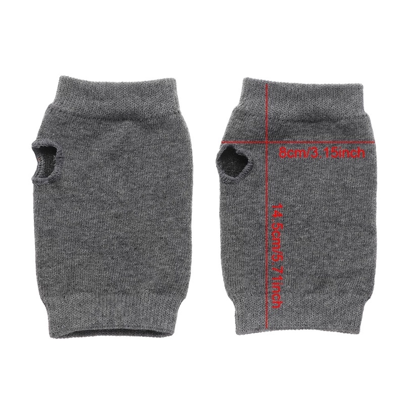 Găng Tay Len Hở Ngón Mềm Mại Giữ Ấm Mùa Đông Cho Nữ