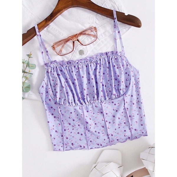 ✨Luminous - Áo croptop - Áo hai dây hoa nhí✨