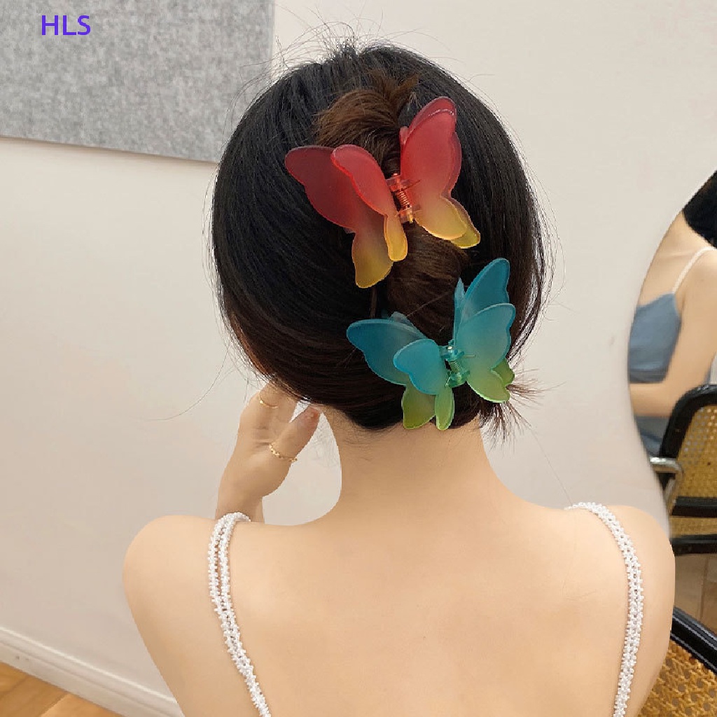 Kẹp Tóc Càng Cua Hai Lớp Màu Nhuộm Gradient Thời Trang Cho Nữ