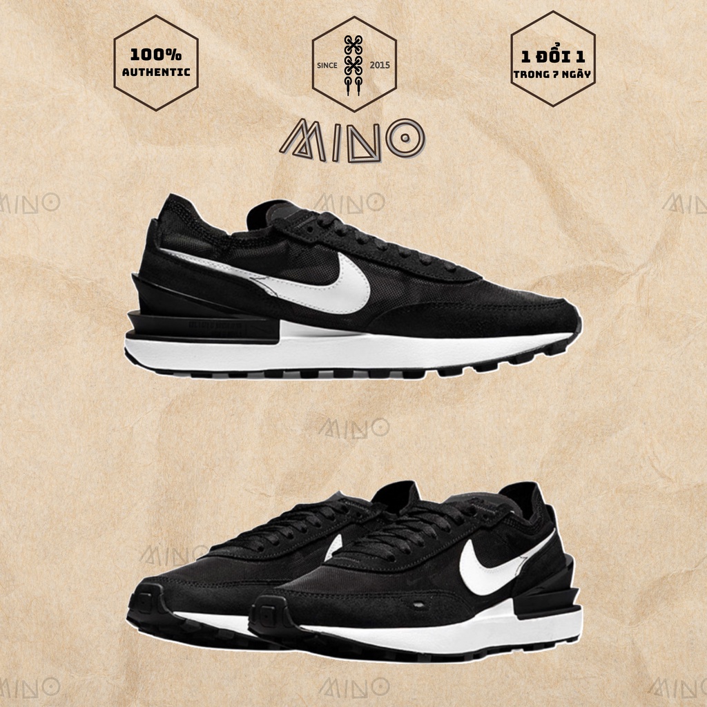 Giày Nike Waffle One Black White
