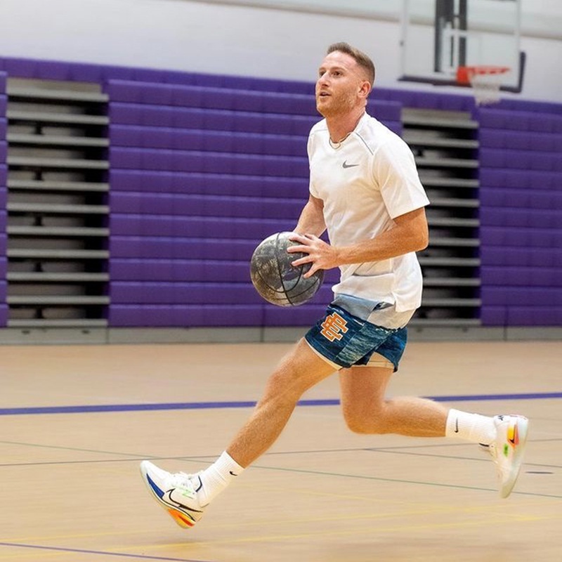 Eric Emanuel Quần Short Thể Thao Dài Đến Đầu Gối Phối Lưới Thoáng Khí Phong Cách Mới Cho Nam