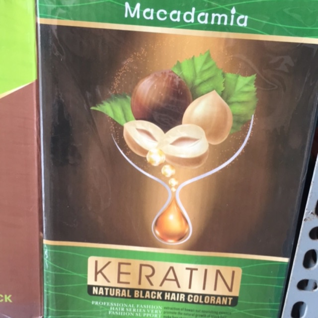 Nhuộm đen/nâu Macadamia không dính da đầu