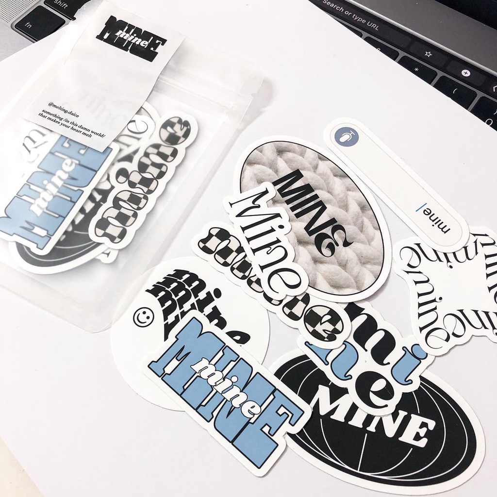 Daice || 𝗺𝗶𝗻𝗲 sticker pack  - bộ 9 sticker/nhãn dán/decal chống nước trang trí