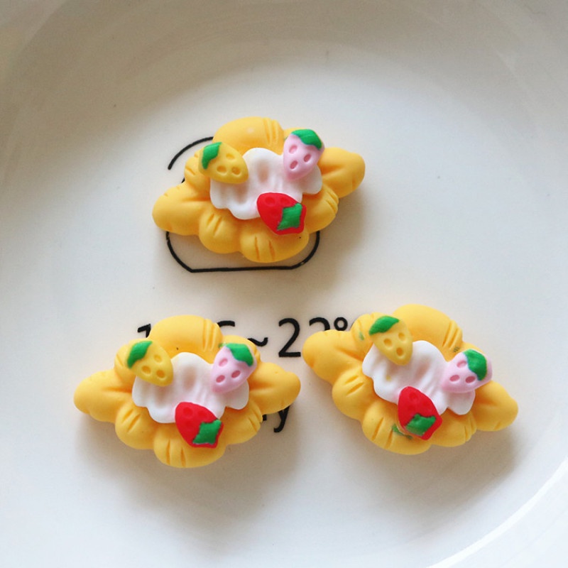 Bộ 10 Miếng Dán Trang Trí Điện Thoại / Tủ Lạnh Hình Bánh Pizza / Trái Cây Dễ Thương Diy