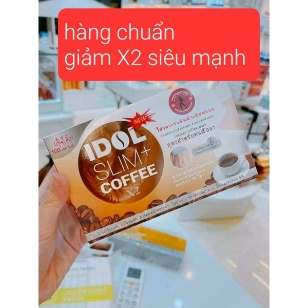 2X mùi chuẩn cafe Cà phê giảm cân idol slim+ coffee Hộp 10 gói