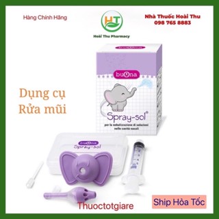 Rửa mũi tai voi Buona Spray Sol - Dụng cụ xịt rửa mũi chuyên dụng cho bé