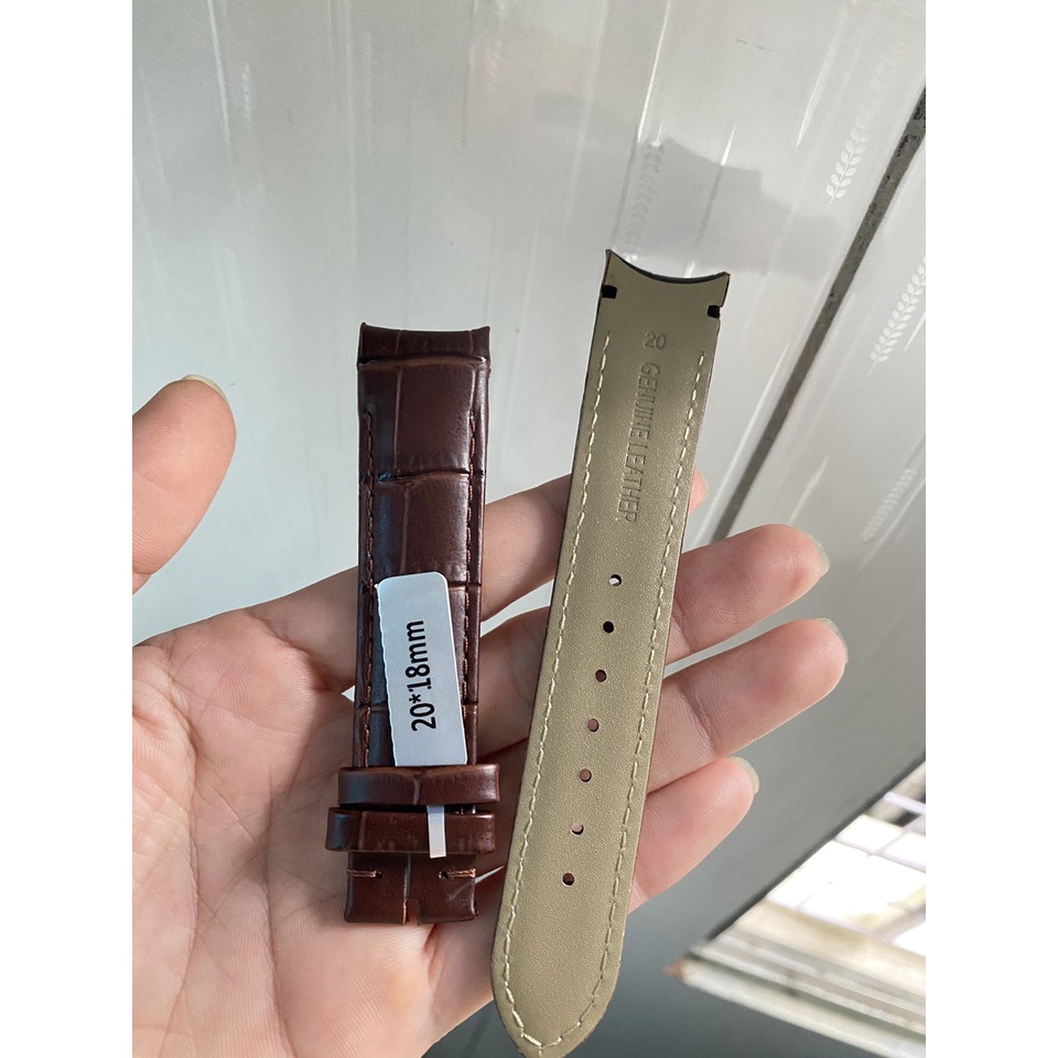 Dây da dành cho đồng hồ tissot mẫu couturier đầu Mo  , size 22mm , màu đen , nâu