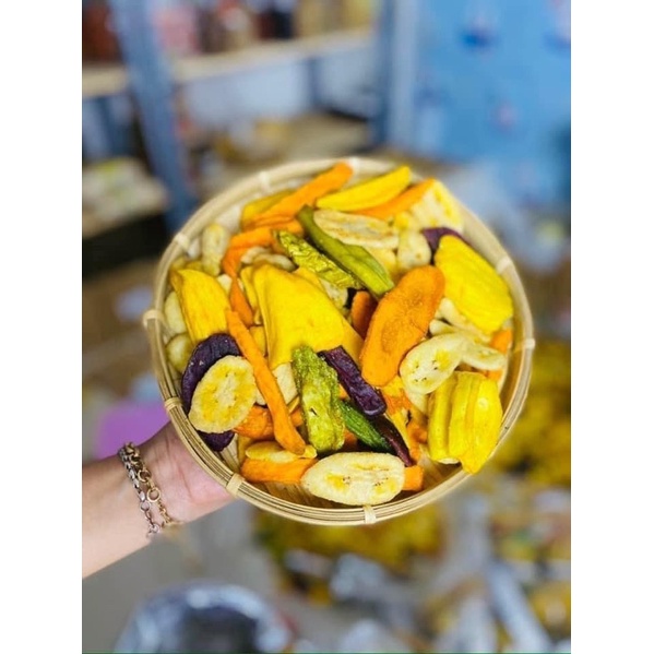 Trái Cây Sấy Thập Cẩm Loại 1 500g không đường, giòn tan