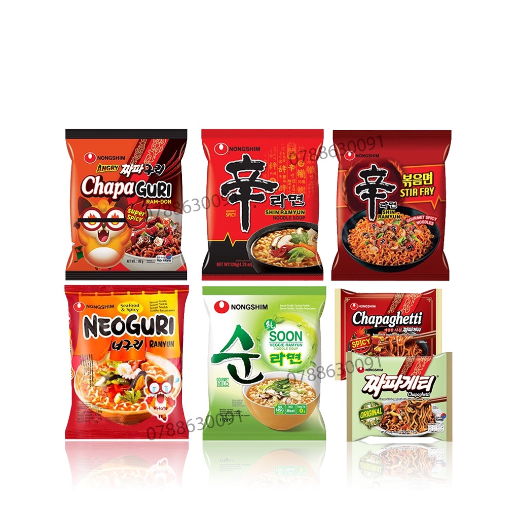 Mì Cay NONGSHIM Hàn Quốc Đủ Vị gói 120Gr