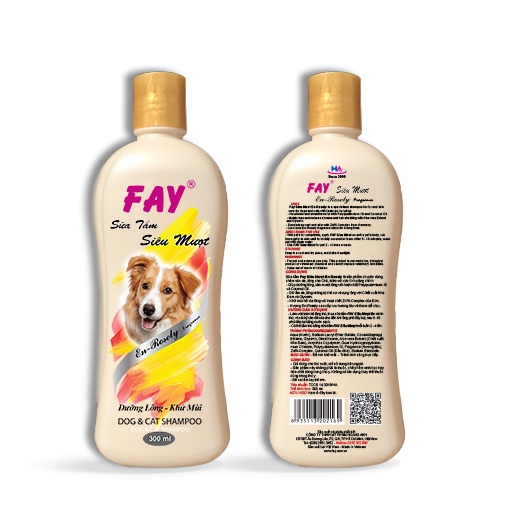 Sữa tắm Chó, Mèo Fay siêu mượt En-Rosely 300ml khử mùi, mượt lông, dưỡng ẩm