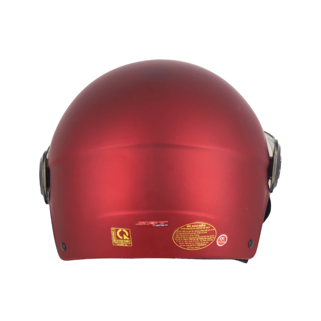 Mũ bảo hiểm 1/2 có kính SRT tem A30 cao cấp - Kính chống tia UV, Chính hãng SRT
