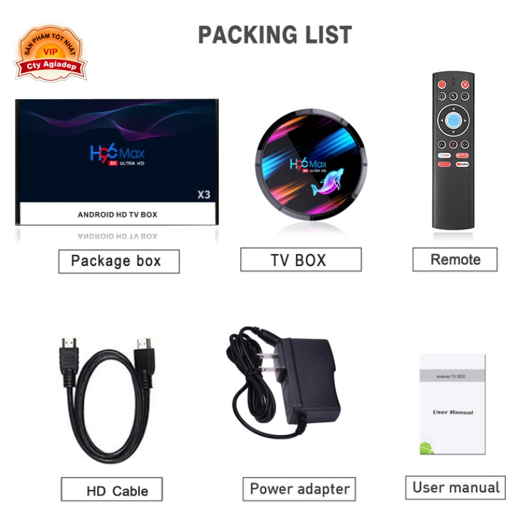 Siêu Tivibox H96 8K 4G 64G hiện đại Android 11 + Điều khiển giọng nói