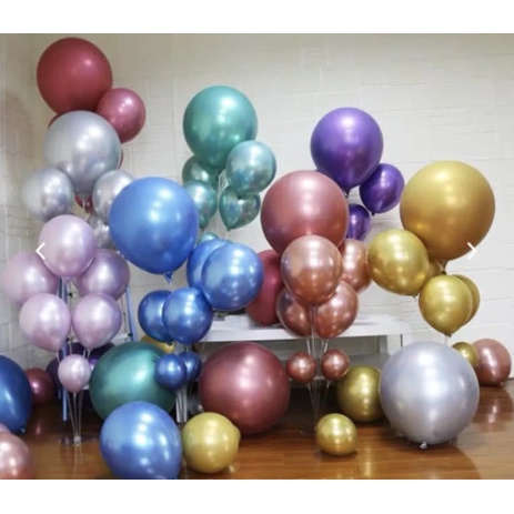 Set 10 bong bóng Siêu Nhũ 10inch- thổi lên đạt 28 -30cm - trang trí tiệc party, hpbd, sinh nhật, thôi nôi, tiệc khai trư