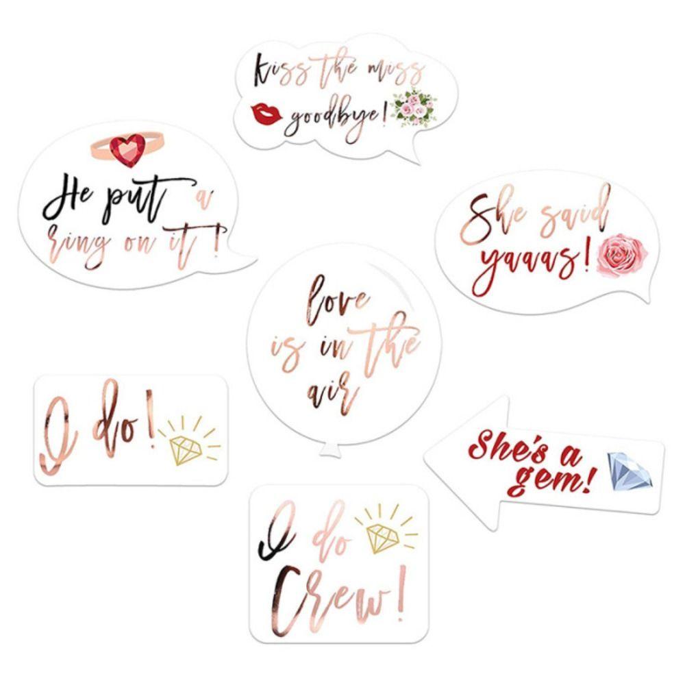 Set 23 Phụ Kiện Chữ &quot;Just Married&quot; Vui Nhộn Trang Trí Tiệc Cưới