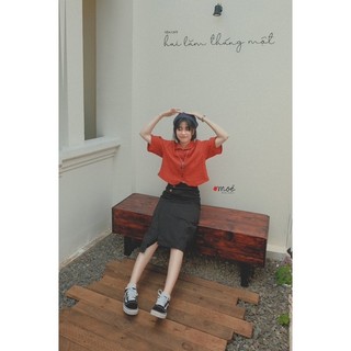 Chân váy lệch tà Take - Take skirt [ caro ]