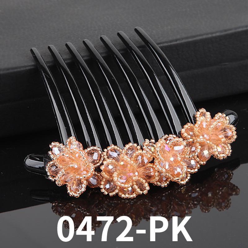 Lược Cài Tóc Hình Hoa Đính Đá Phong Cách Hàn Quốc