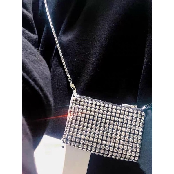 Ví đá Bling size mini cầm tay &amp; đeo chéo cực xinh