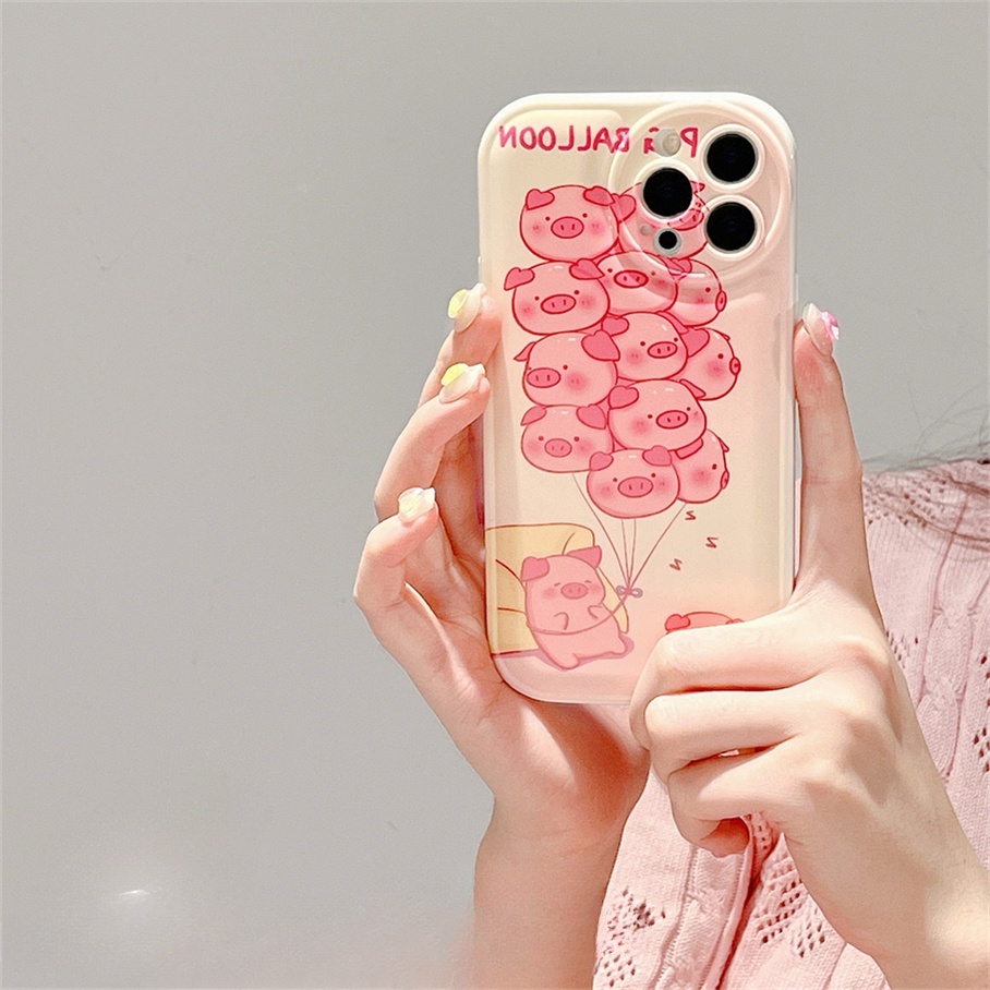 Ốp Điện Thoại Mềm Hình Heo Dễ Thương Cho Iphone6 6splus 7 7plus 8 8plus XR x xs 12 11 pro max plus 13 promax-5013