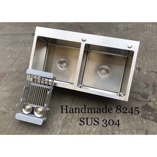 ✅GIÁ SỐC✅(HCM)Combo chậu đúc rửa chén 304(tặng khay để đồ)