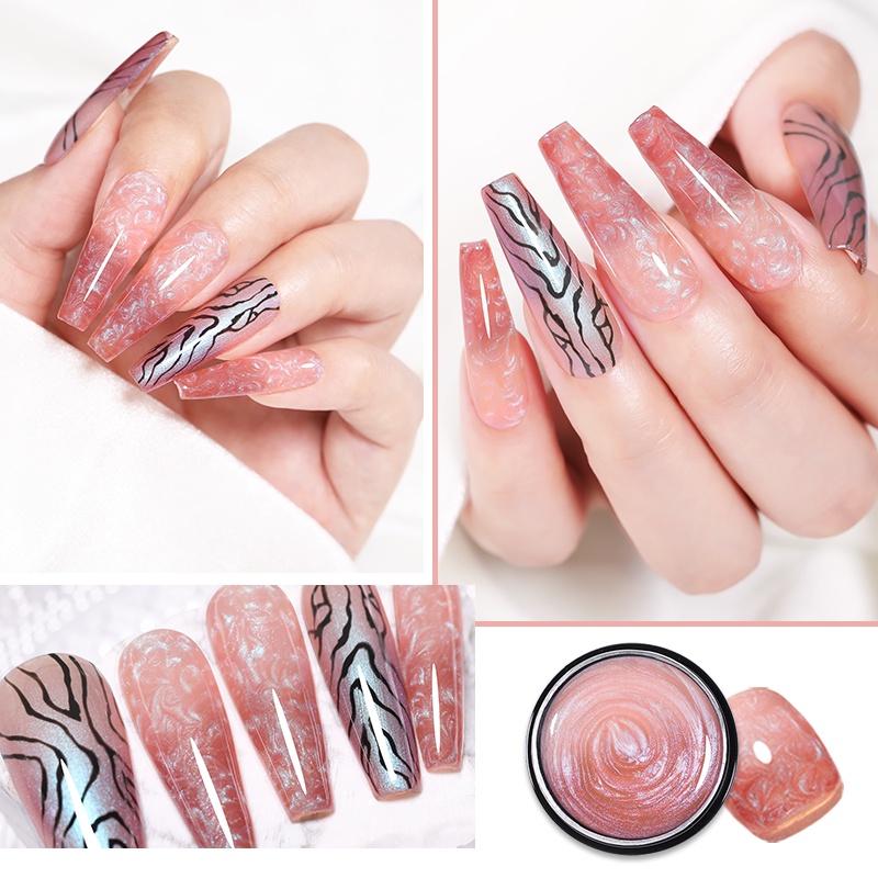 Sơn Móng Tay Gel UV Vỏ Sò 3D Lấp Lánh Ánh Ngọc Trai Dành Cho Trang Trí Móng Nghệ Thuật