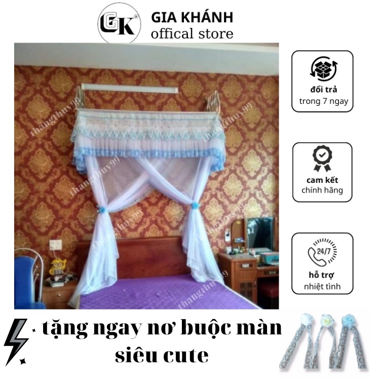 Màn khung xếp gọn tuyn lạnh cao cấp mùng khung xếp gọn loại 1 trọn bộ