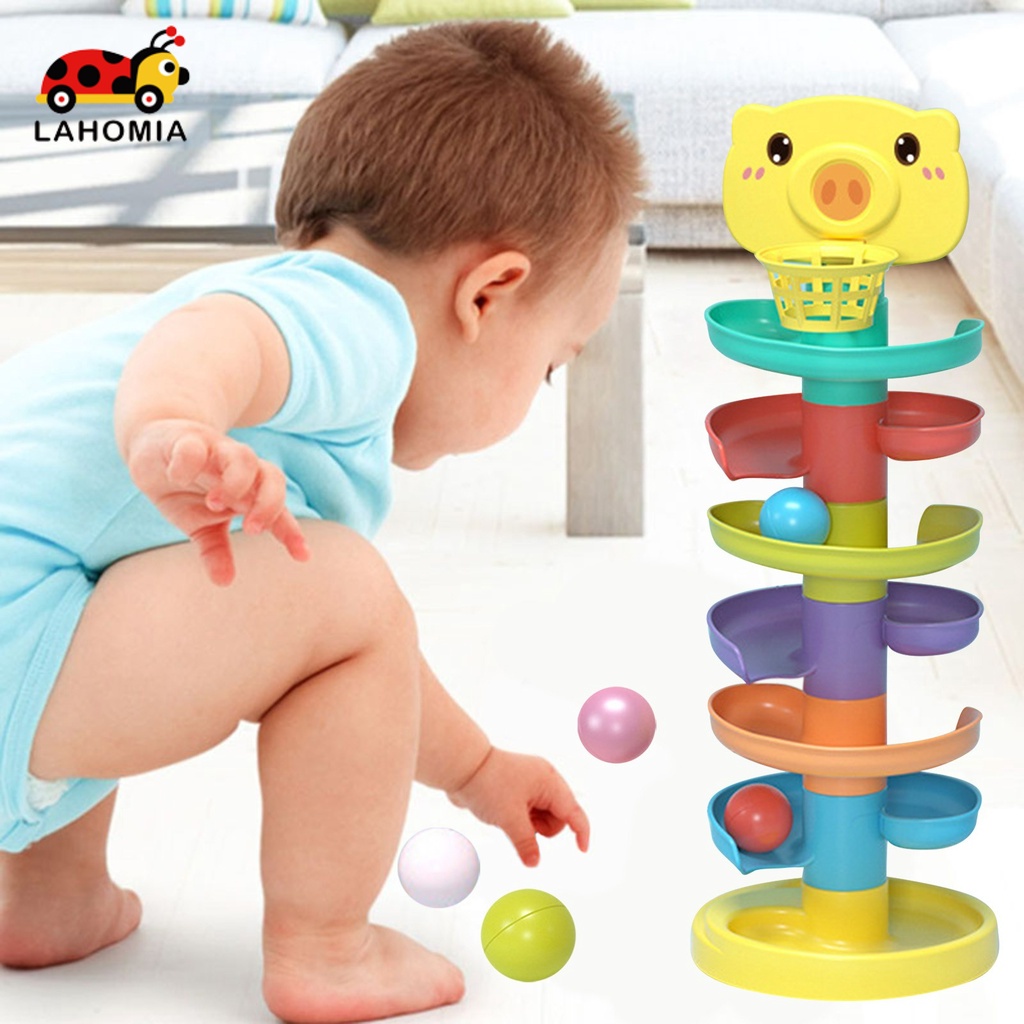 LAHOMIA Set đồ chơi tháp bóng lăn phát triển trí thông minh vui nhộn cho bé 2-4 tuổi