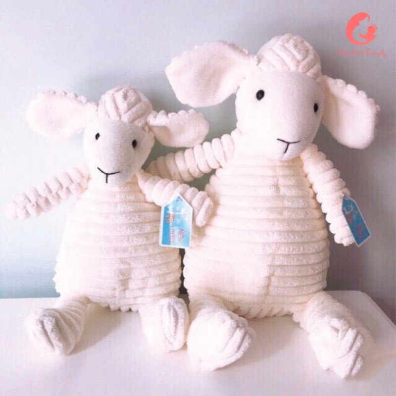 Búp bê cừu bông ngộ nghĩnh cho bé màu trắng, thú bông cho bé - Hải Anh Family