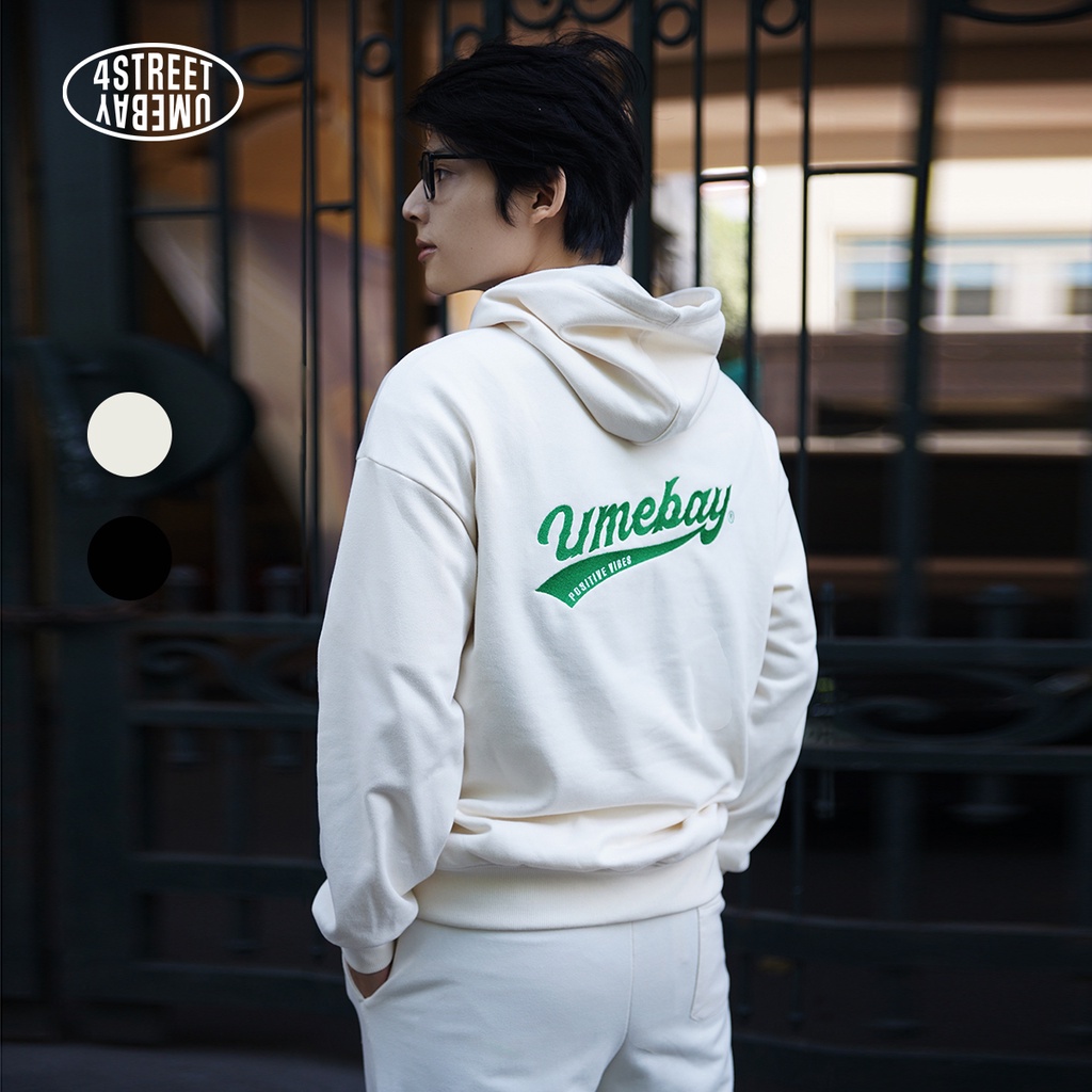 Quần áo khoác nỉ hoodie dài tay có mũ form rộng oversize Umebay, vải da cá 100% cotton 350gsm UHD05